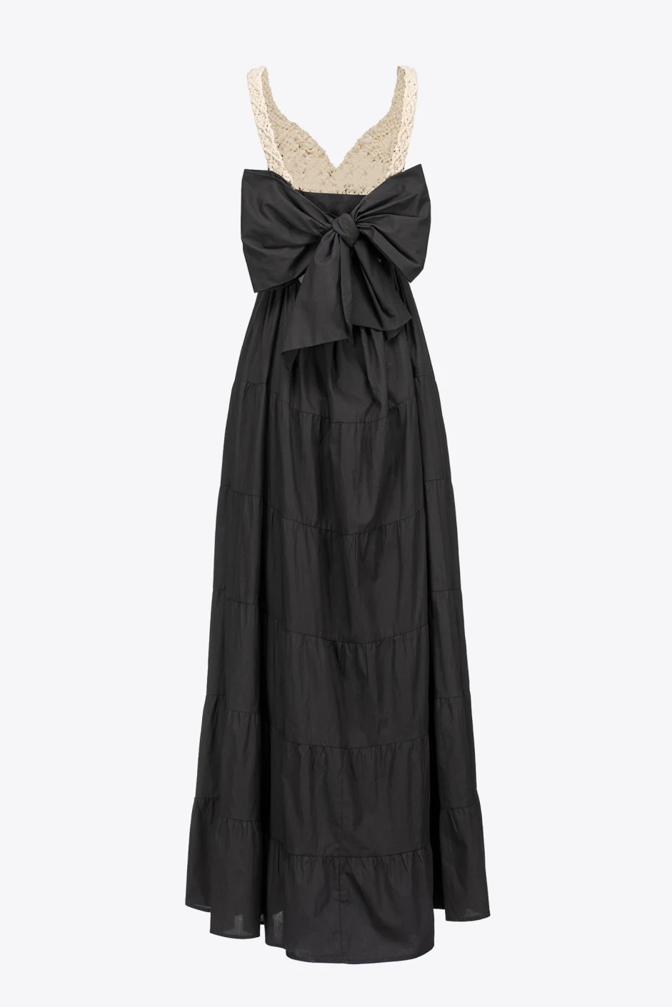 Abito Pinko con Maxi Fiocco / Nero - Ideal Moda