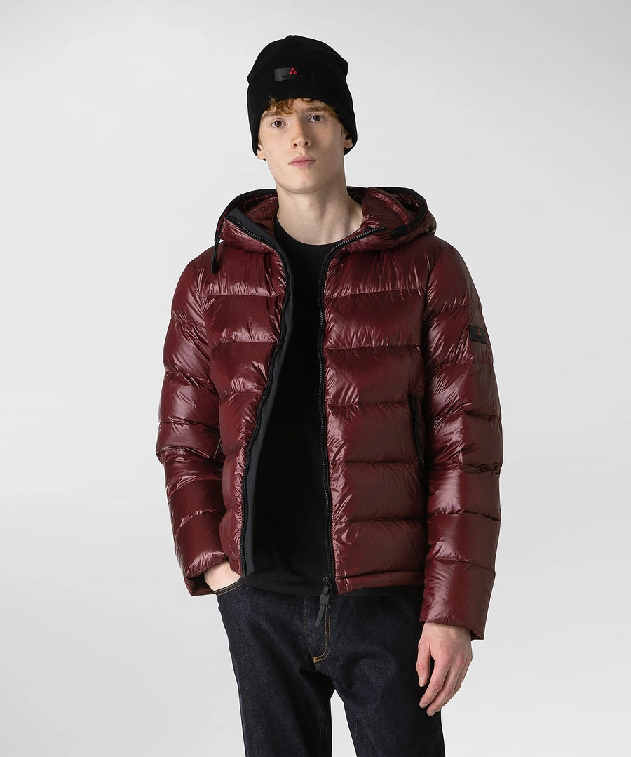 Piumino in Nylon con Cappuccio Peuterey / Bordeaux - Ideal Moda