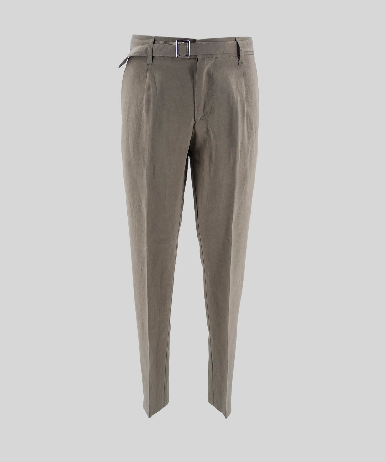 Pantalone con Coulisse Misto Lino / Verde - Ideal Moda
