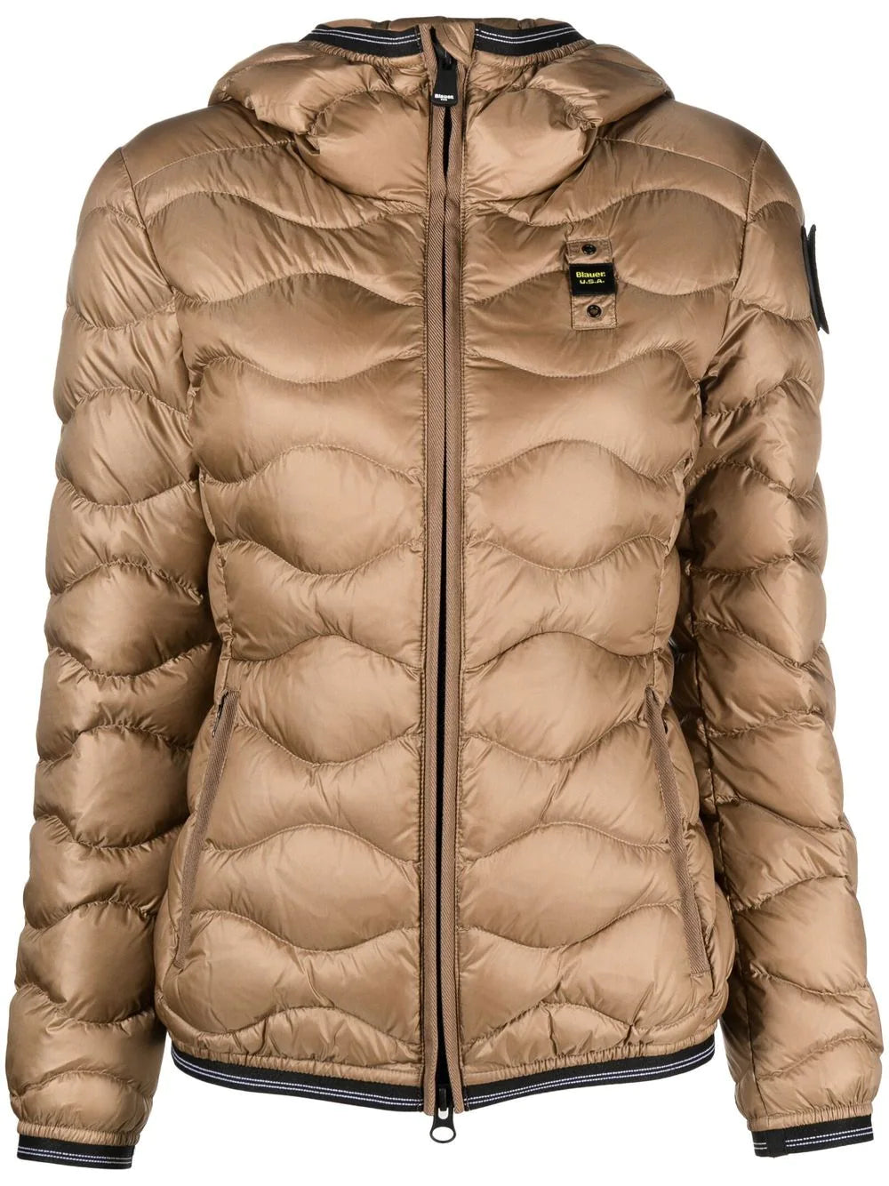 Giubbino con Motivo ad Onde Blauer / Marrone - Ideal Moda