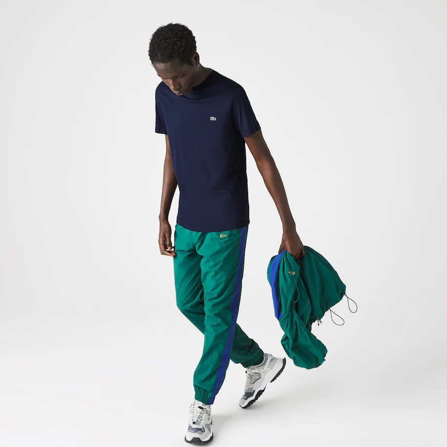 T-Shirt Lacoste in Pima Cotton / Blu - Ideal Moda