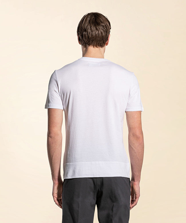 Stretch cotton T-shirt / Bianco - Ideal Moda