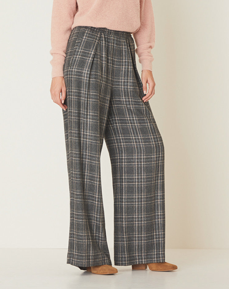Pantalone Palazzo a Fantasia Manila Grace / Grigio - Ideal Moda