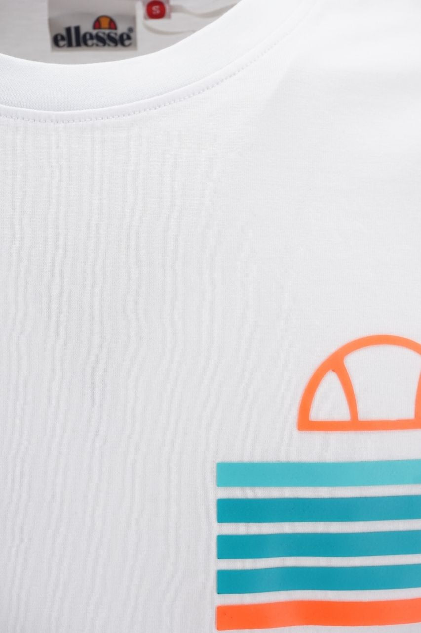 T-Shirt Ellesse con Logo / Bianco - Ideal Moda