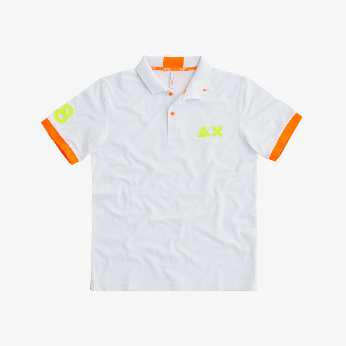 Polo Logo Fluo / Bianco - Ideal Moda