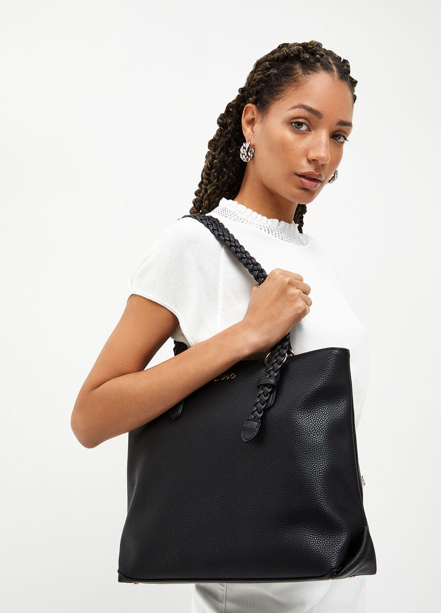 Borsa Shopping con Logo Liu Jo / Nero - Ideal Moda