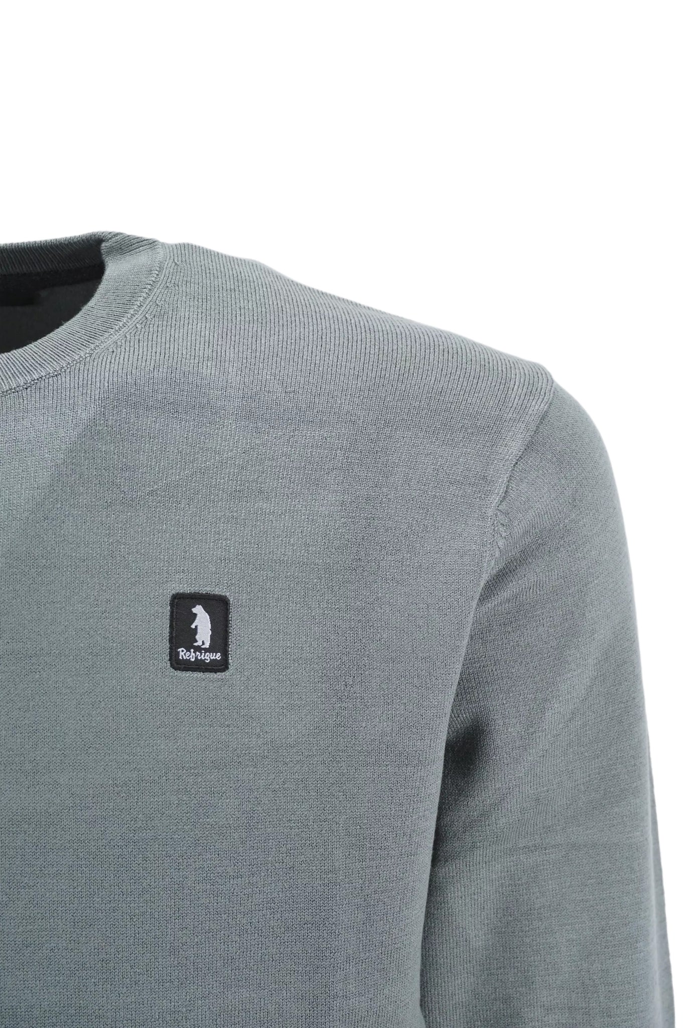 Maglia Girocollo con Logo Refrigue / Grigio - Ideal Moda