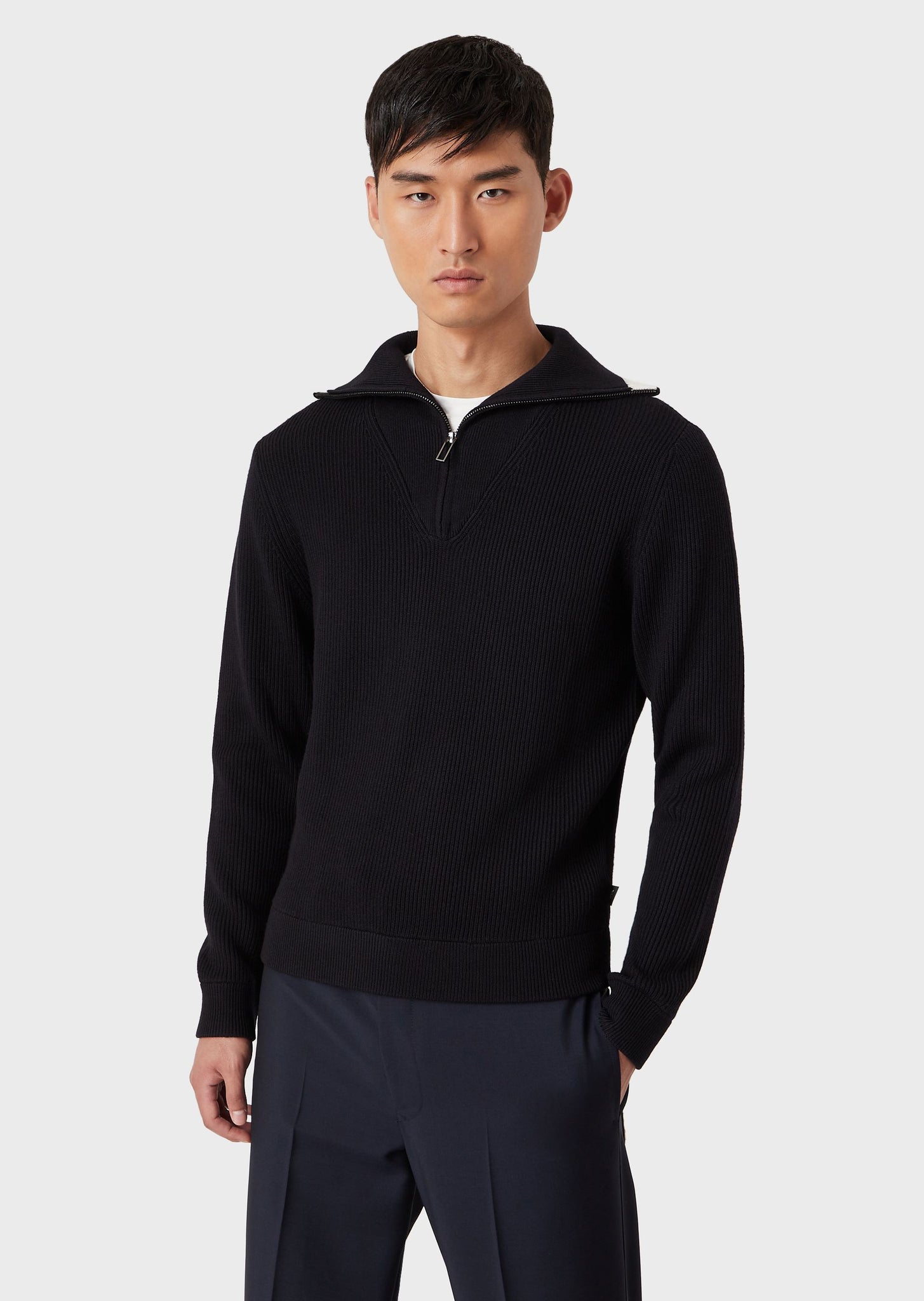 Maglia Emporio Armani collo alto / Blu - Ideal Moda