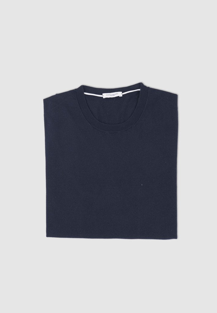 Maglia Girocollo / Blu - Ideal Moda