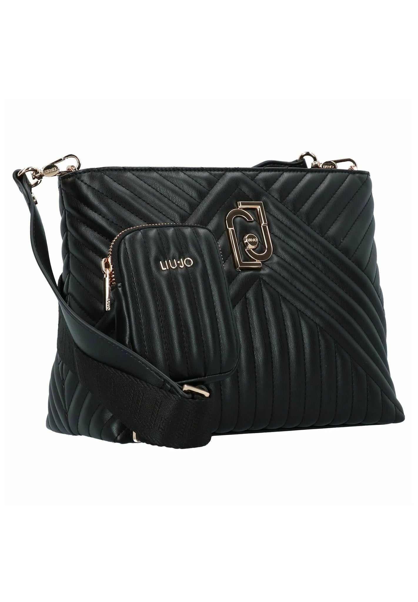 Borsa a Tracolla con Logo Liu Jo / Nero - Ideal Moda