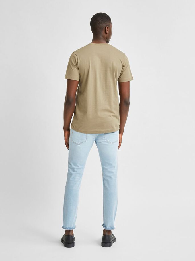 T-Shirt Regular Fit / Beige - Ideal Moda