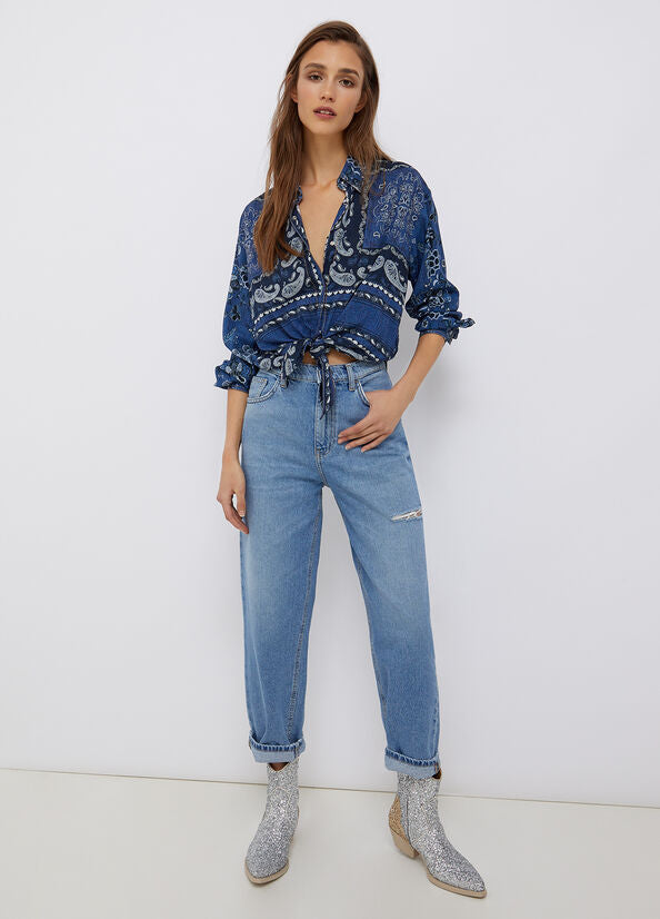 Camicia Liu Jo con Stampa / Blu - Ideal Moda