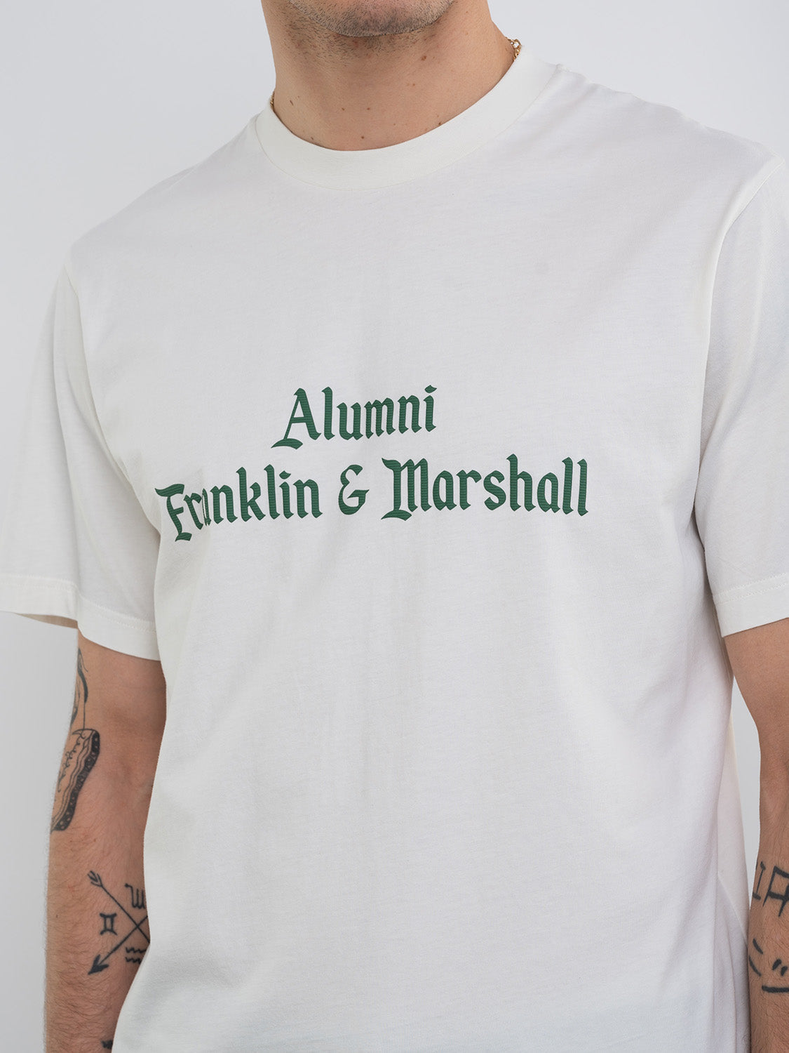 T-Shirt Franklin & Marshall con Stampa Alumni / Bianco - Ideal Moda