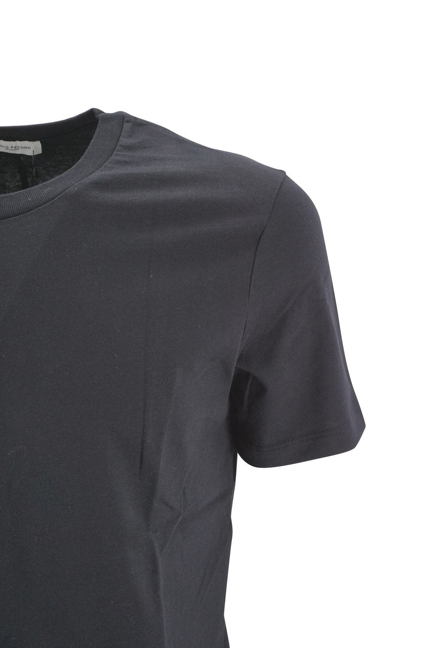 T-Shirt Paolo Pecora Mezze Maniche / Nero - Ideal Moda