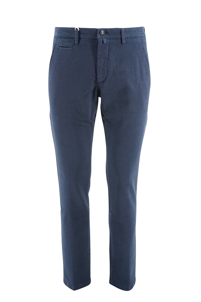 Pantalone Briglia con Tramatura / Blu - Ideal Moda