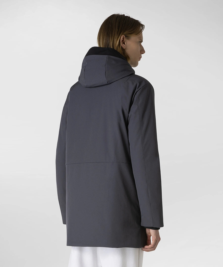 Trench Liscio con Cappuccio Peuterey / Grigio - Ideal Moda