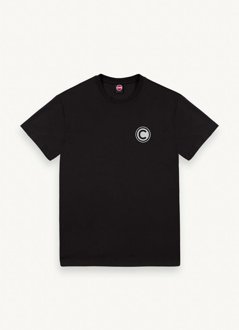 T-Shirt con scritta sul retro / Nero - Ideal Moda