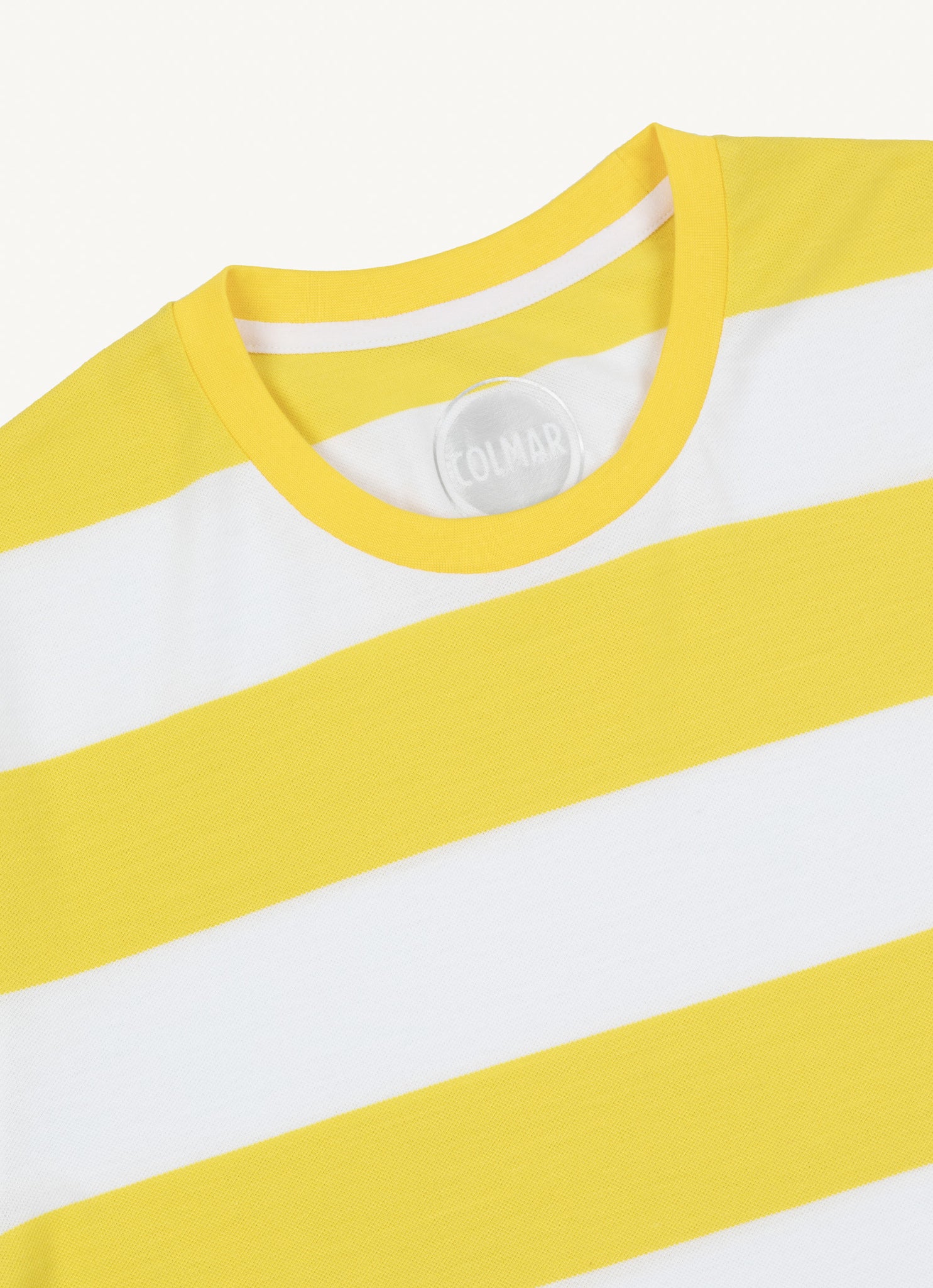 T-Shirt a righe in Piquè / Giallo - Ideal Moda