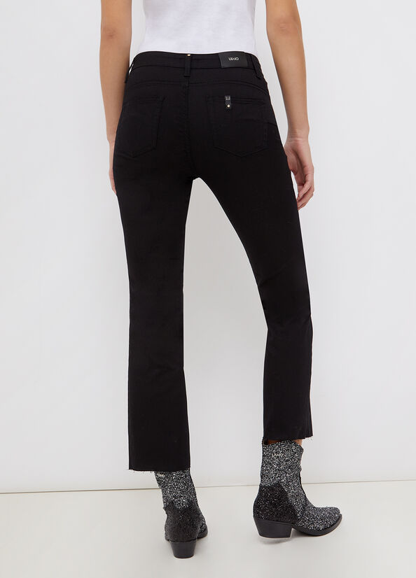 Pantalone Liu Jo con Bottoni Gioiello / Nero - Ideal Moda