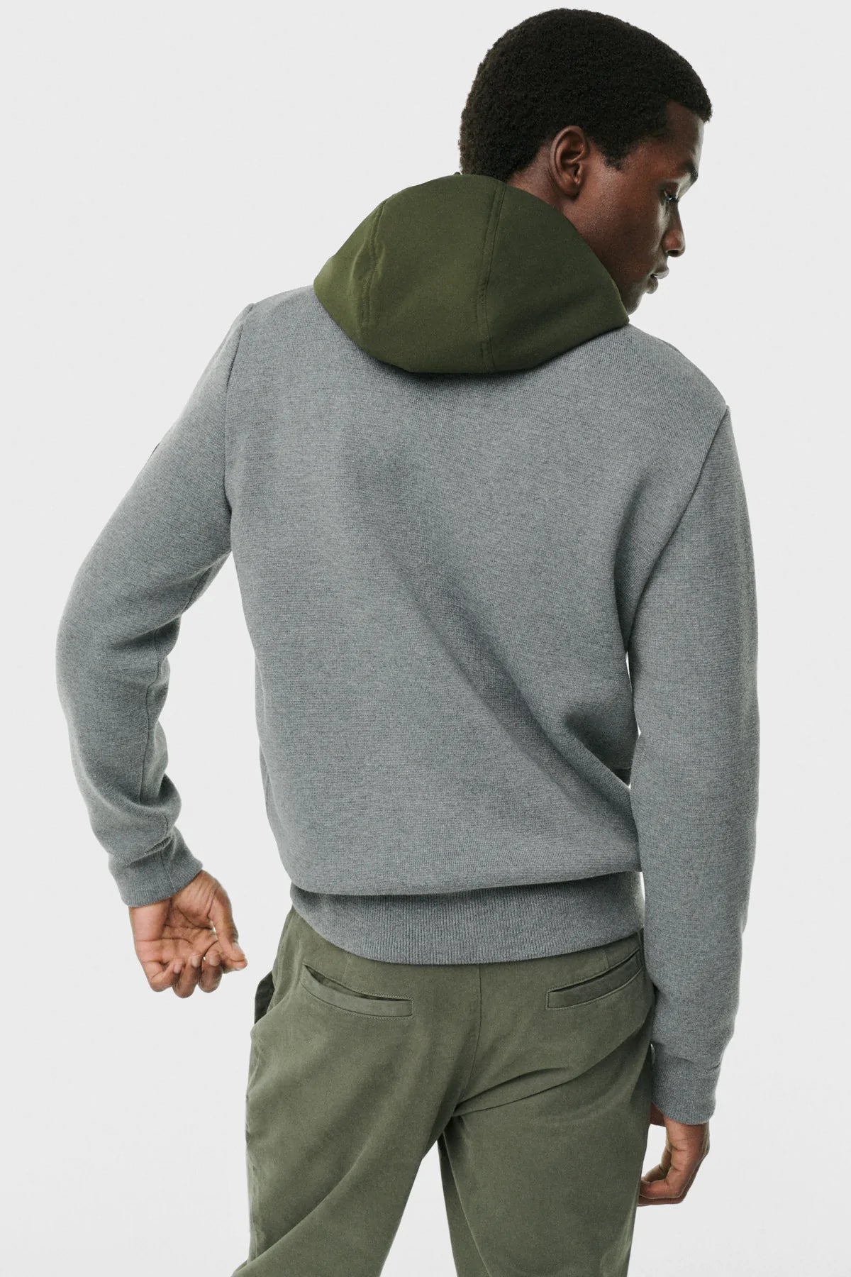 Maglia con Zip e Cappuccio Ecoalf / Grigio - Ideal Moda