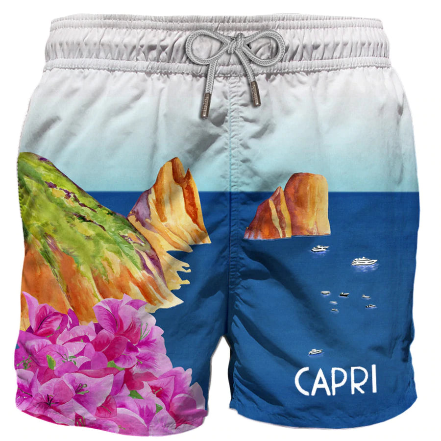 Costume con Stampa Capri Mc2 Saint Barth / Blu - Ideal Moda