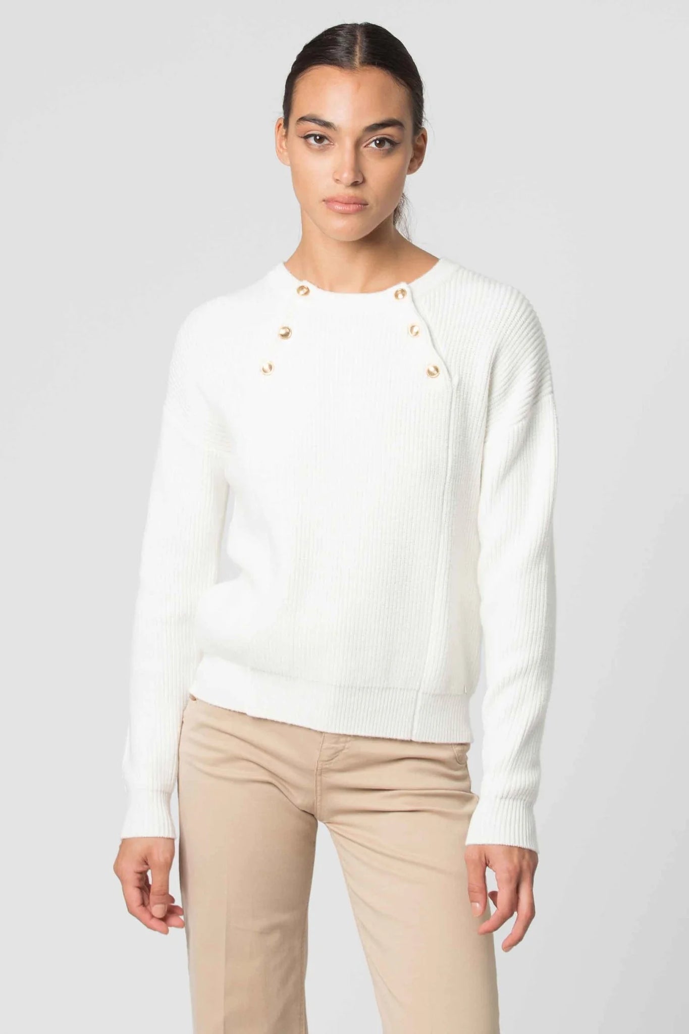 Maglia con Applicazioni Kocca / Bianco - Ideal Moda