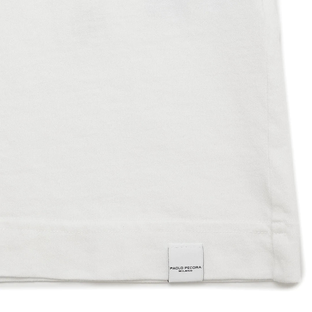 T-Shirt Girocollo in cotone Paolo Pecora / Bianco - Ideal Moda
