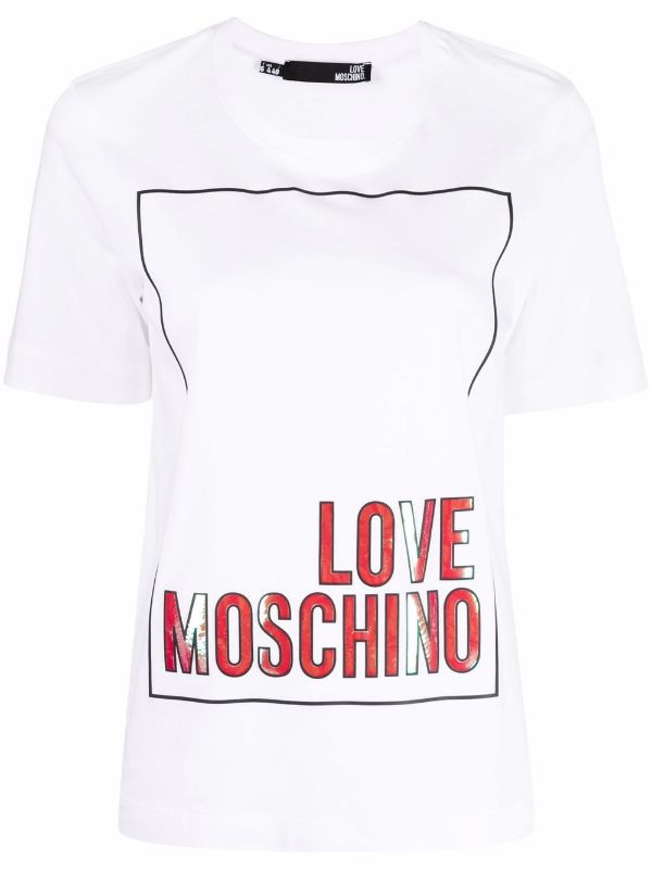 T-Shirt Love Moschino con Stampa / Bianco - Ideal Moda