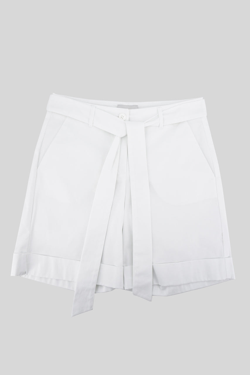 Pantaloncino con Cintura / Bianco - Ideal Moda