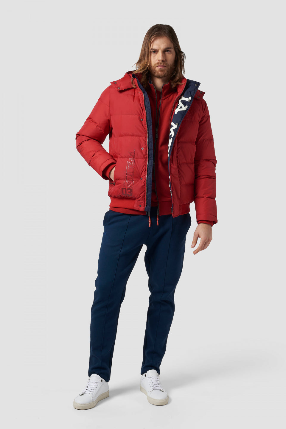 Felpa La Martina Fullzip / Rosso - Ideal Moda