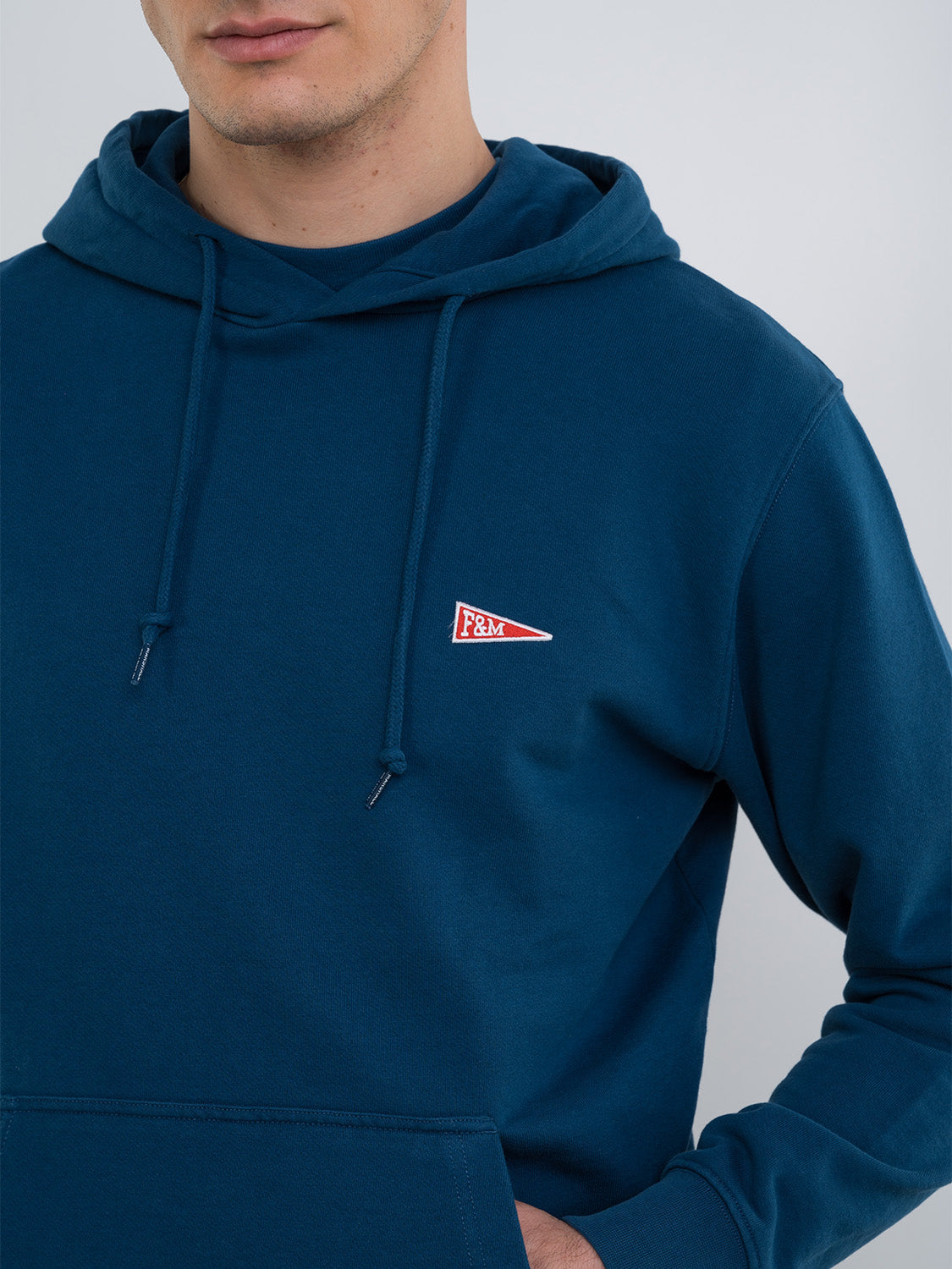 Felpa Franklin & Marshall con Cappuccio / Blu - Ideal Moda