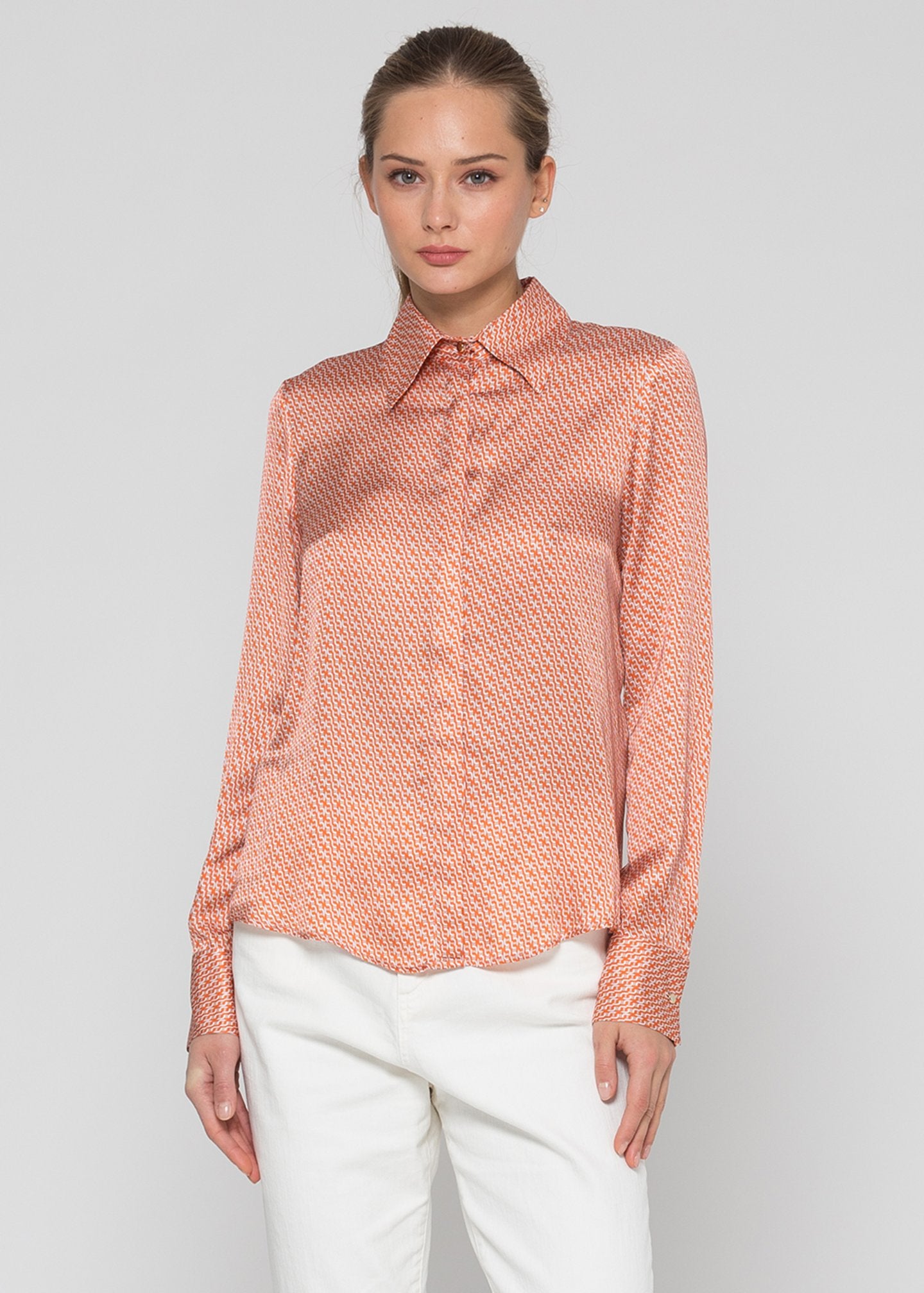 Camicia in raso fantasia / Multicolor - Ideal Moda