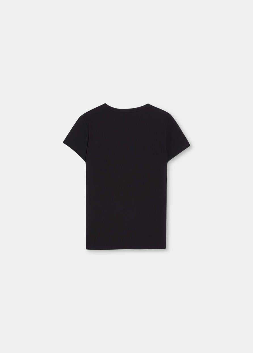 T-shirt Liu Jo con logo / Nero - Ideal Moda