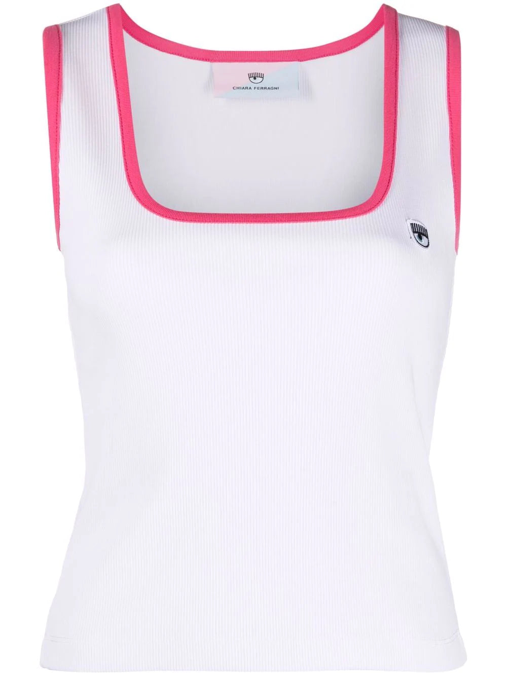Top Chiara Ferragni con Logo / Bianco - Ideal Moda