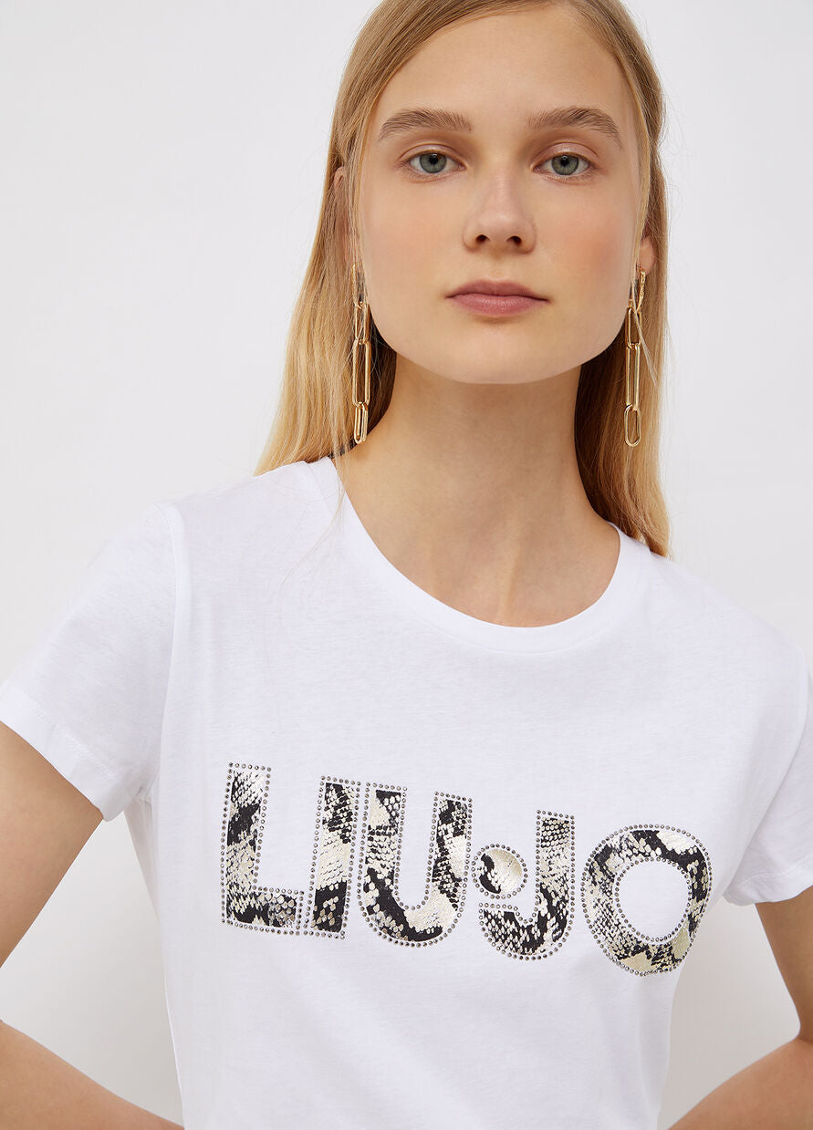 T-shirt Liu Jo con logo / Bianco - Ideal Moda