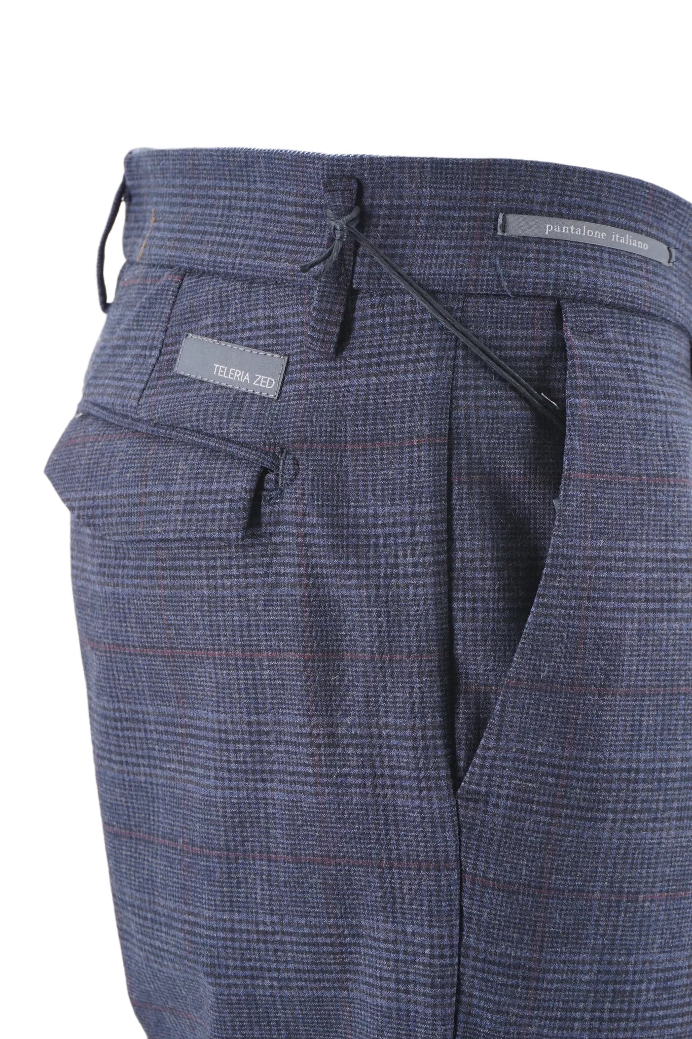Pantalone a Fantasia con Pence Teleria Zed / Blu - Ideal Moda