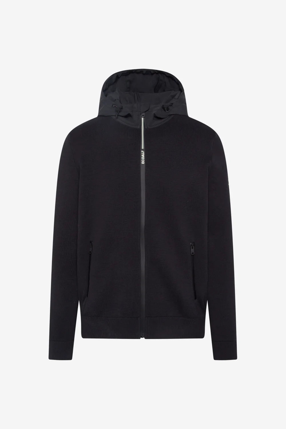 Maglia con Zip e Cappuccio Ecoalf / Nero - Ideal Moda