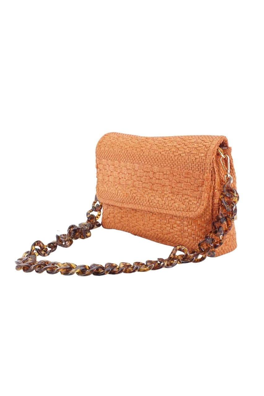 Borsa La Milanesa in Rafia / Arancione - Ideal Moda