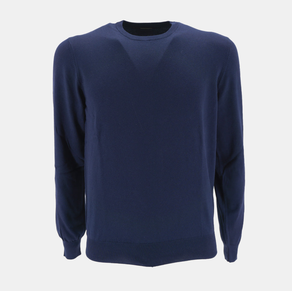 Maglia in Filo di Cotone / Blu - Ideal Moda