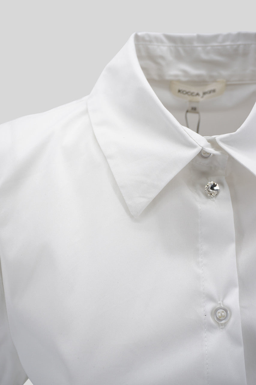 Camicia con manica a palloncino / Bianco - Ideal Moda