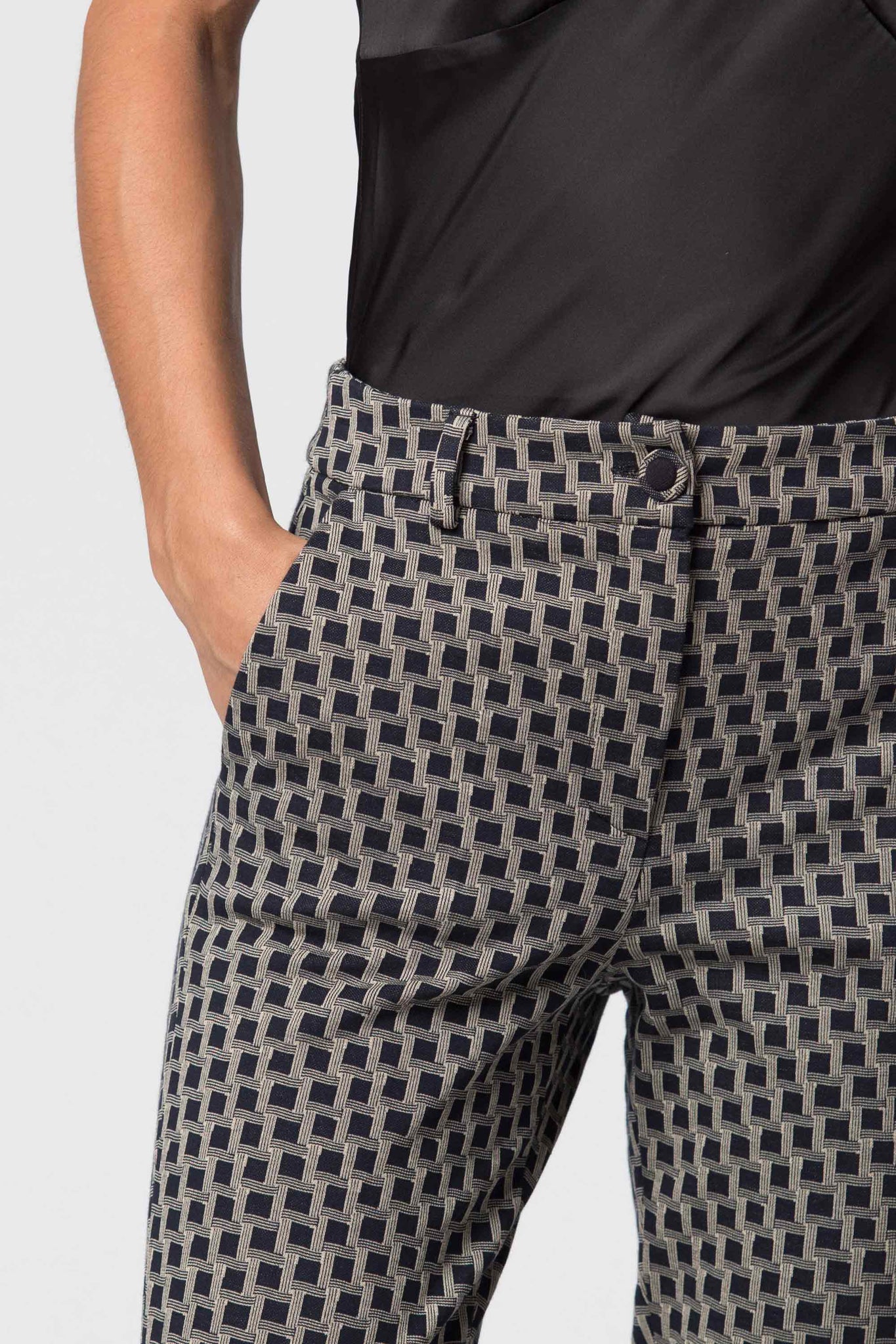 Pantalone con Fantasia Kocca / Blu - Ideal Moda