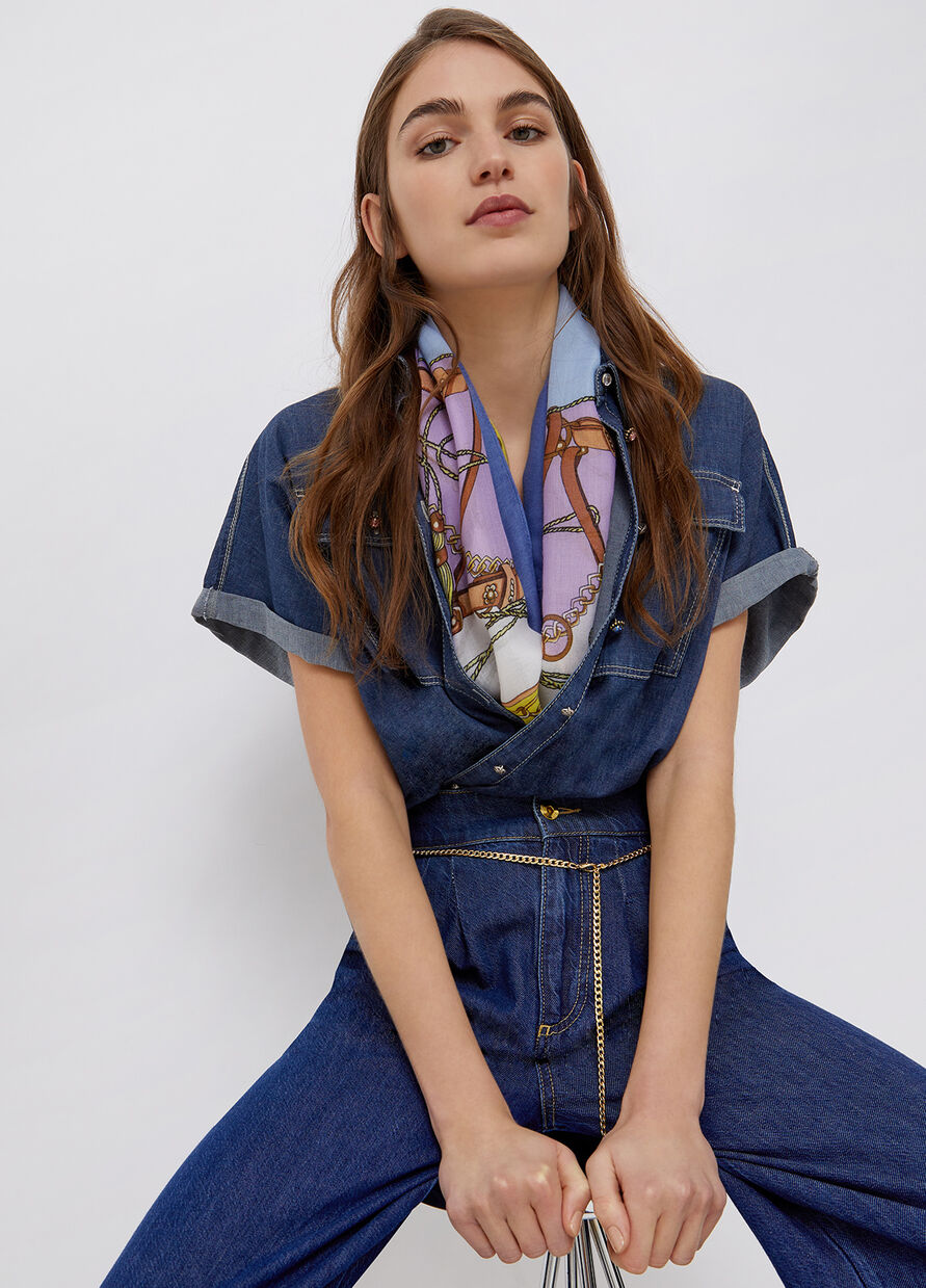 Foulard Liu Jo Ecosostenibile / Blu - Ideal Moda