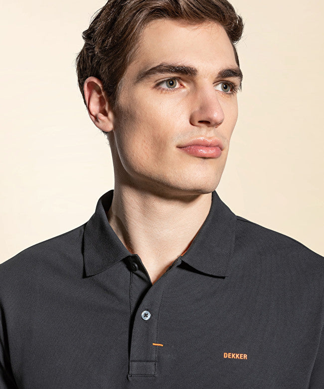 Piquet polo shirt / Nero - Ideal Moda