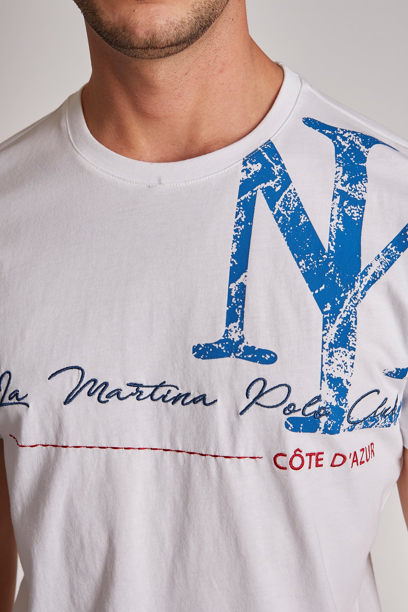T-Shirt La Martina con Stampa / Bianco - Ideal Moda