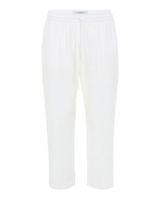 Pantalone con cavallo basso / Bianco - Ideal Moda