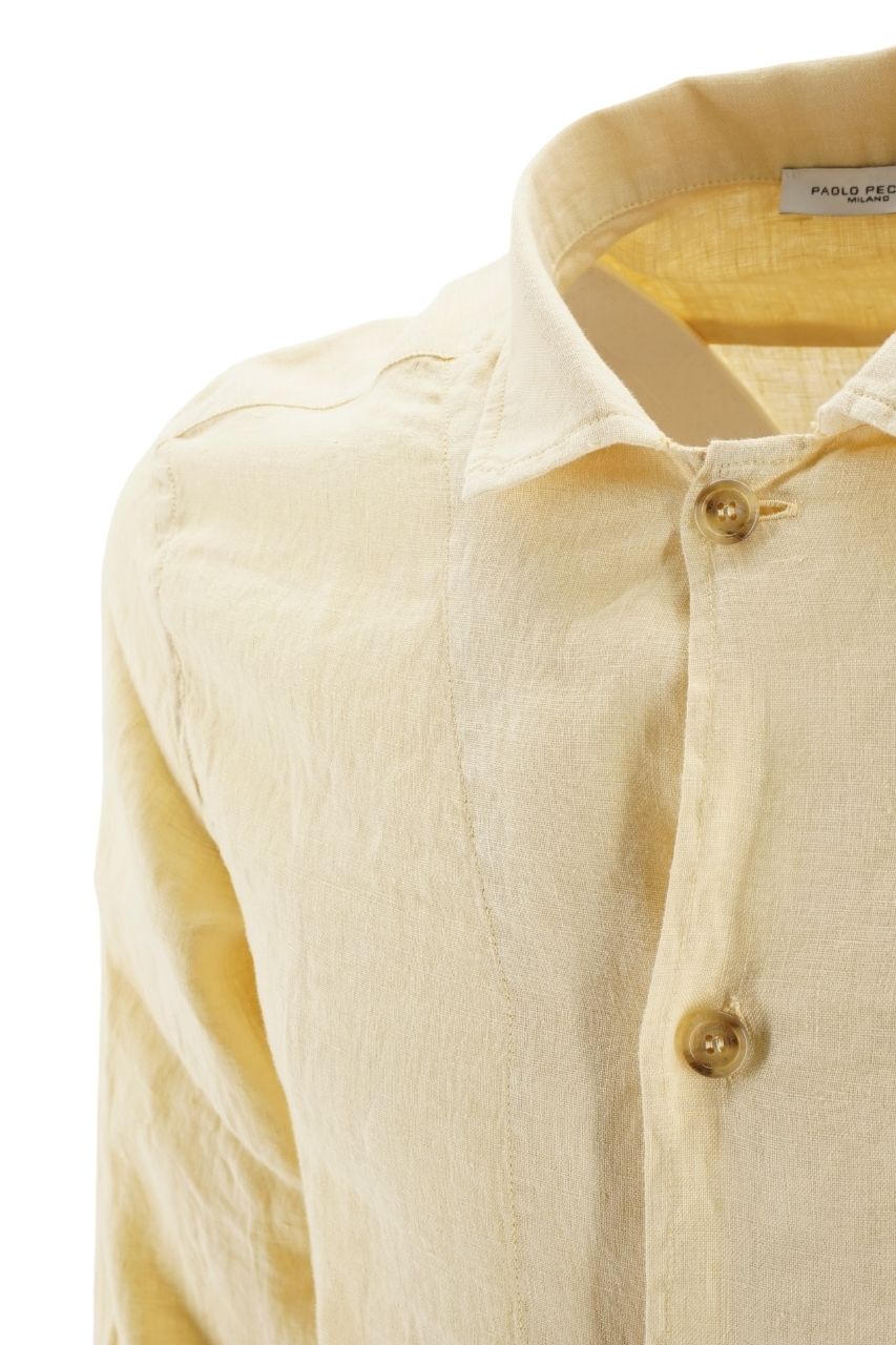 Camicia Paolo Pecora in Lino / Giallo - Ideal Moda