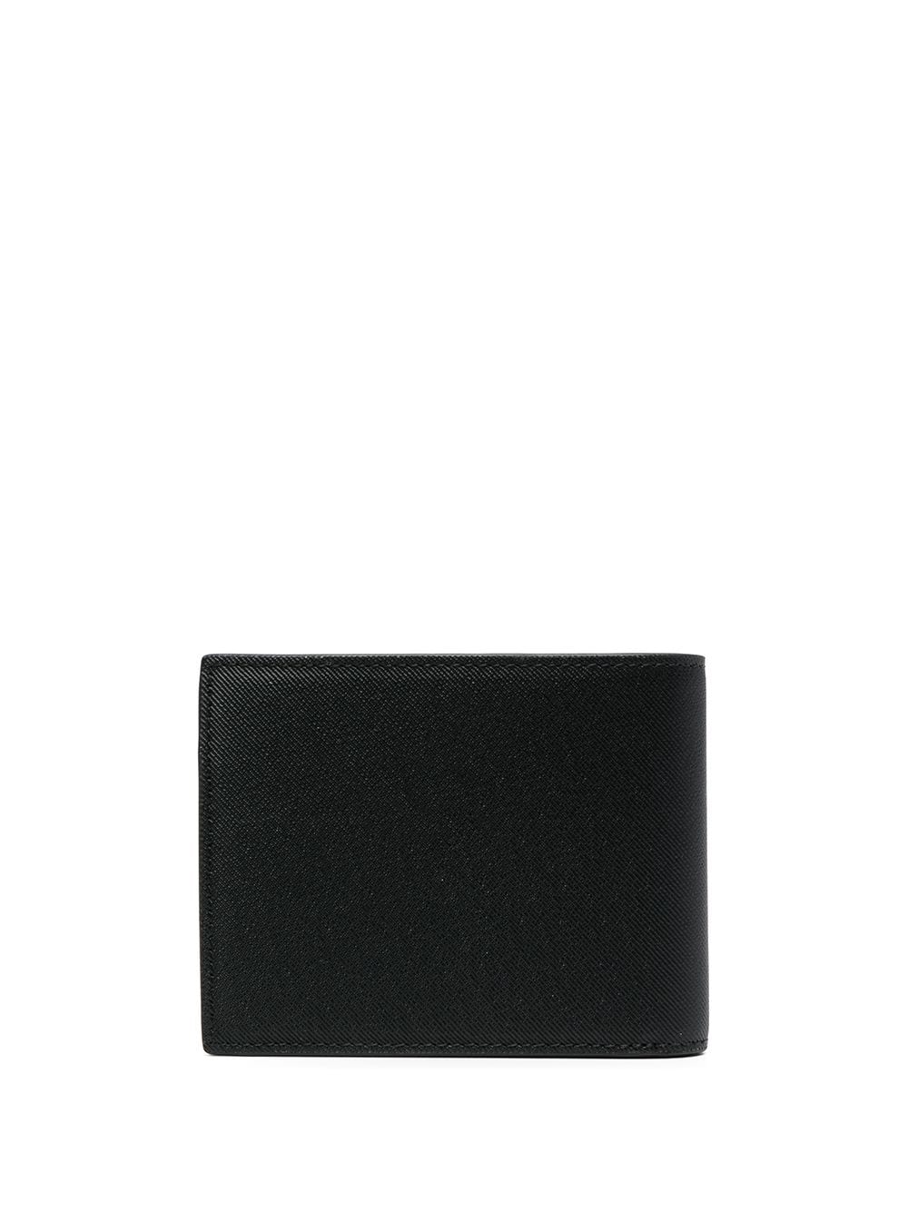 Portafoglio bi-fold con placca logo / Nero - Ideal Moda