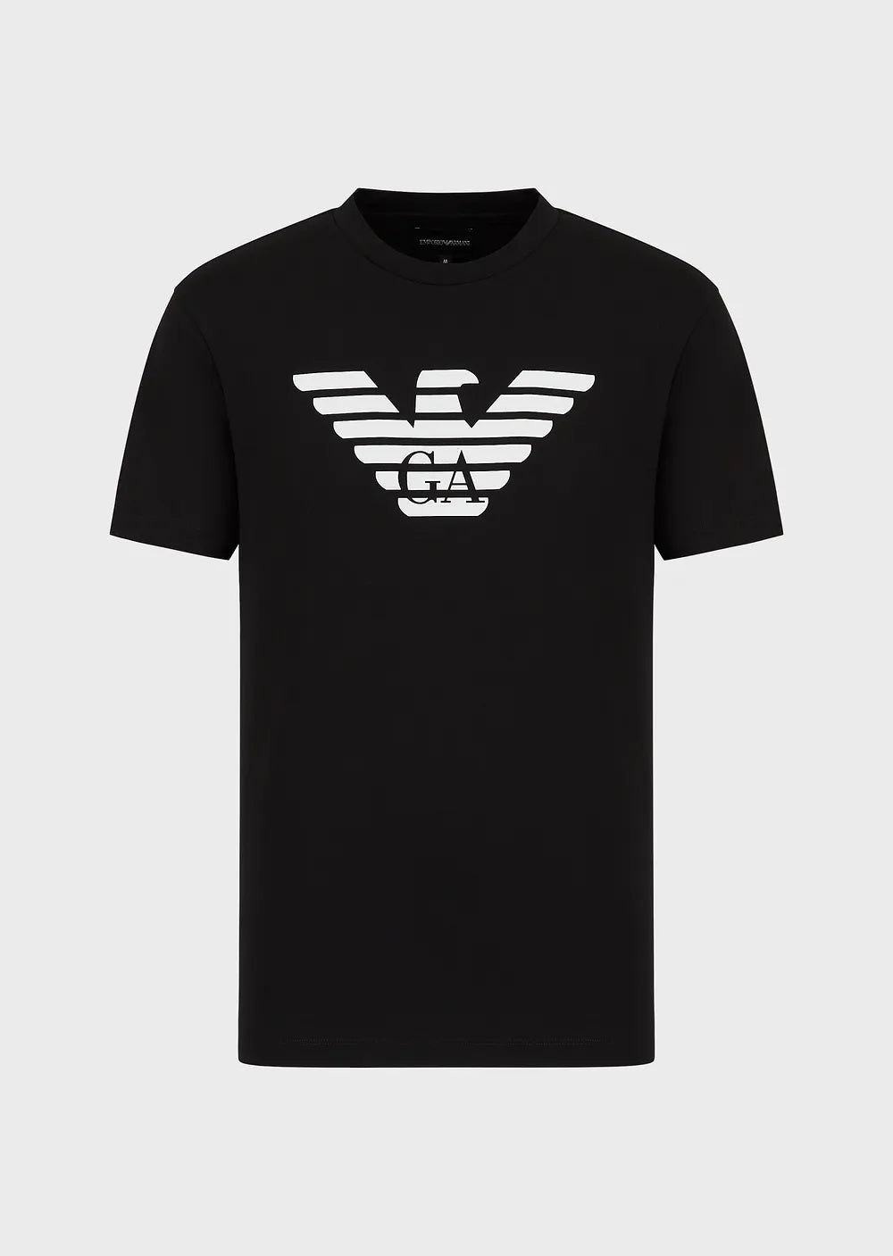 T-Shirt in Pima con Logo Emporio Armani / Nero - Ideal Moda