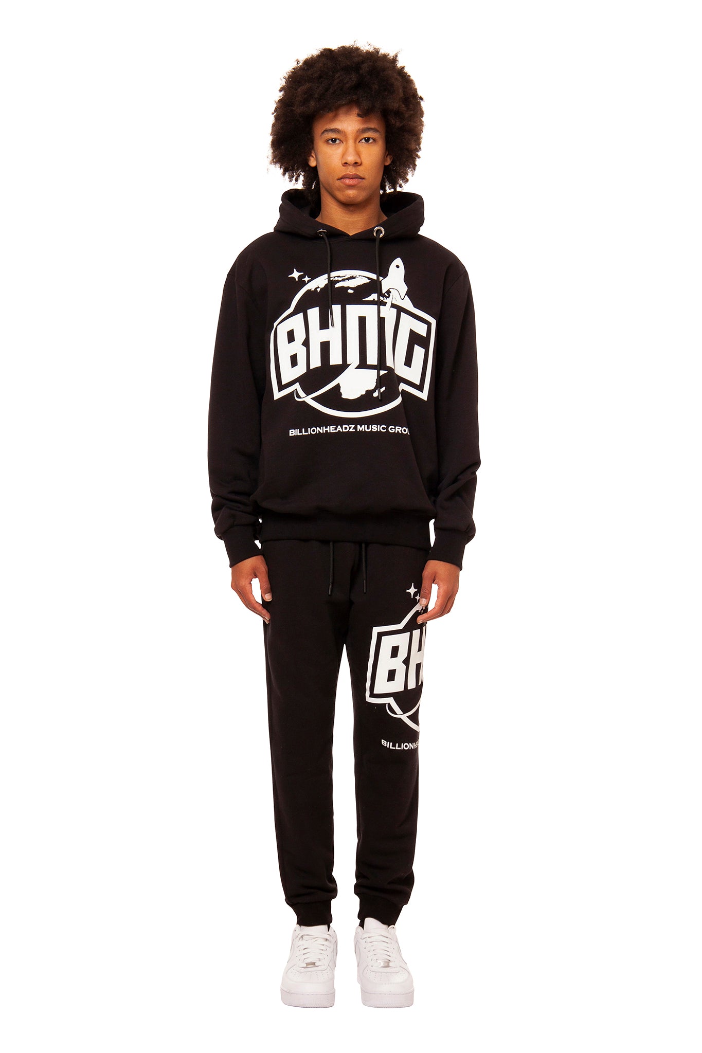 Felpa Unisex con Stampa / Nero - Ideal Moda