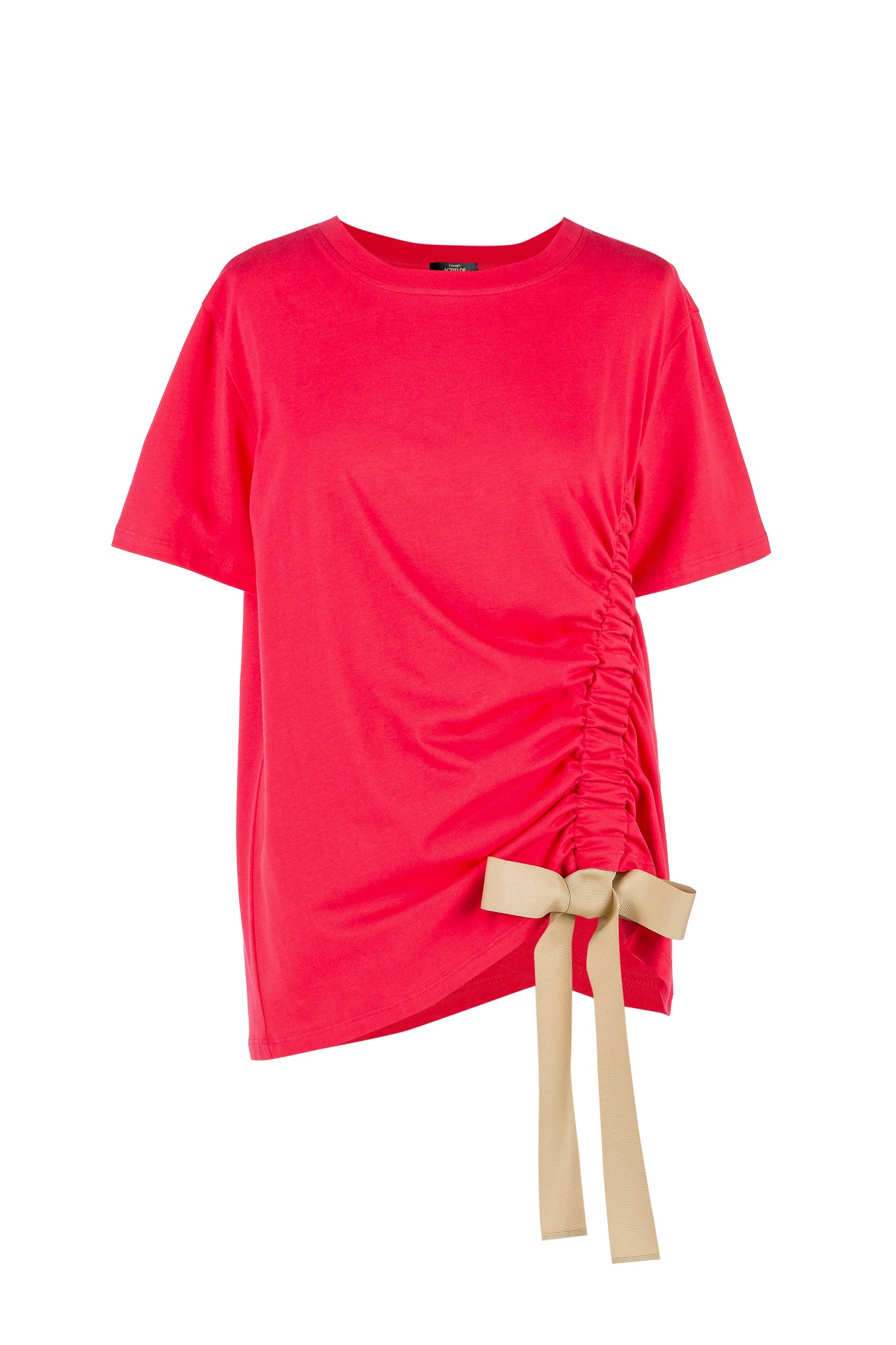 T-Shirt con Applicazione / Arancione - Ideal Moda